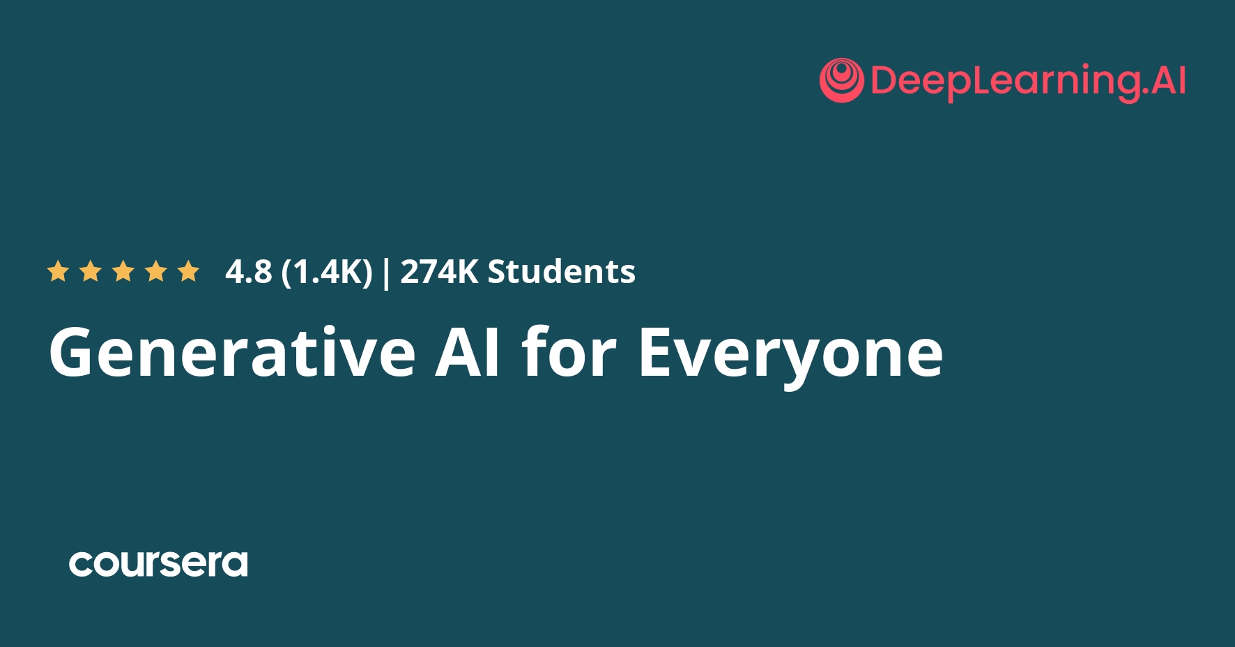 Generative AI for Everyone | Coursera