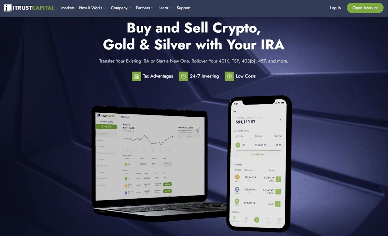 iTrustCapital | The #1 Crypto IRA Retirement Platform