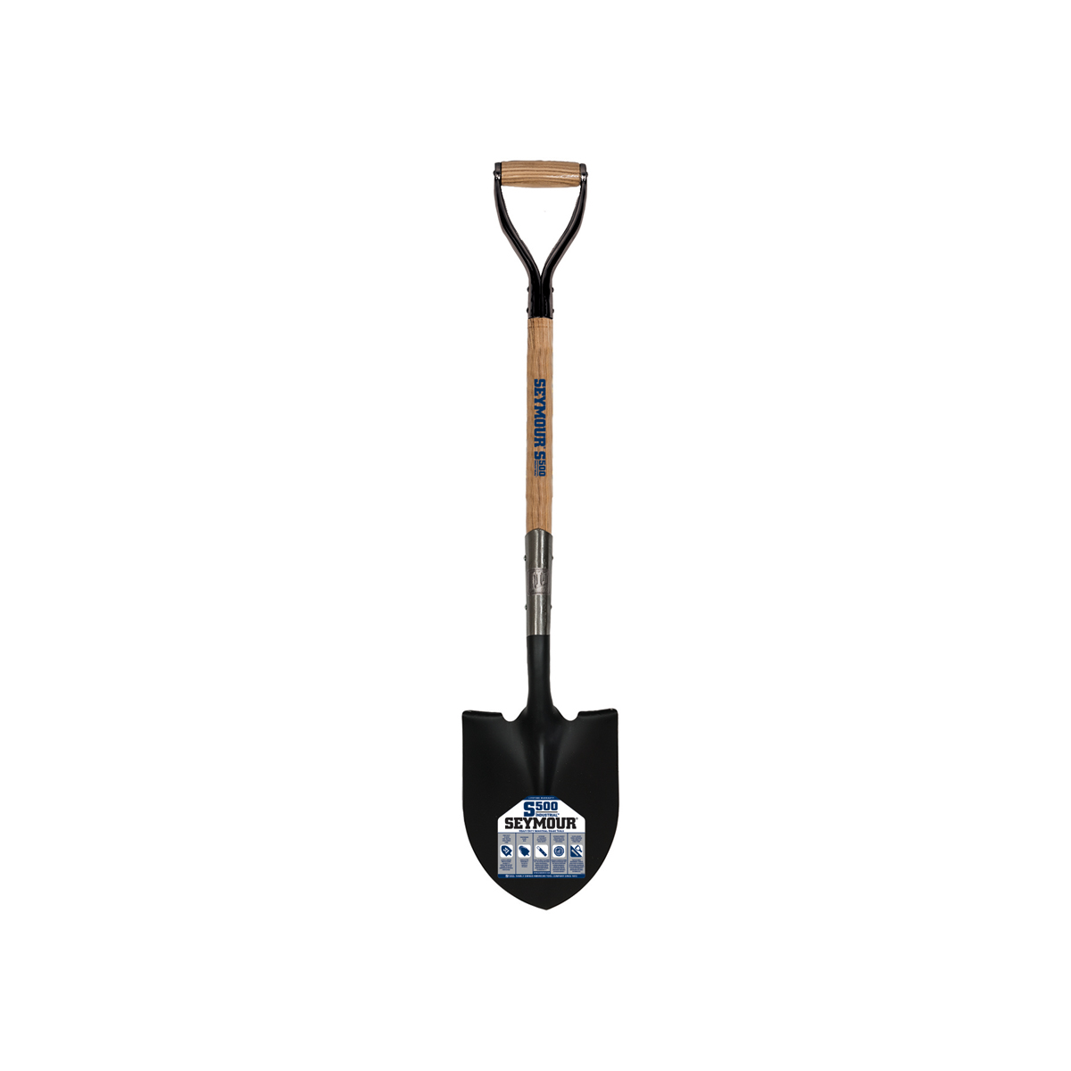 14 Ga. Round Point Shovel with 30″ Hardwood Handle