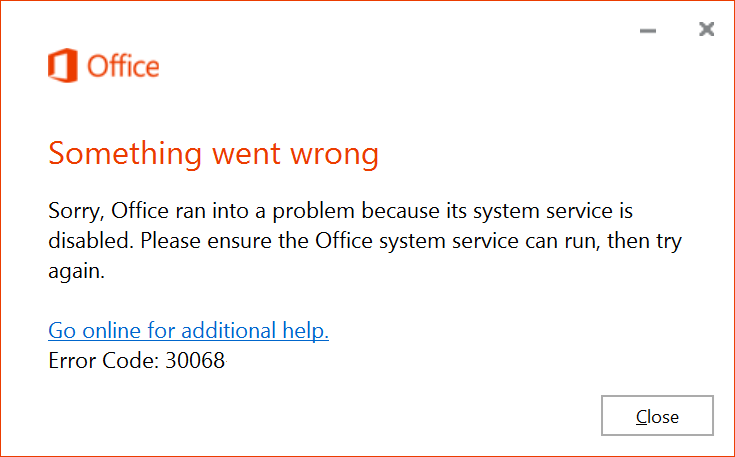 Fix: Microsoft Installation Error Code 30068,30068-4,30068-4-171 - Officelivetechus Solutions